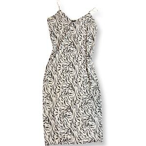 AFRM Zebra Print Midi Dress in Black and White